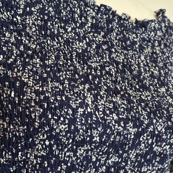 Lulus Maxi Floral Peasant Dress Smocked Short Bell Sleeve Size Large Cottage - Picture 8 of 10